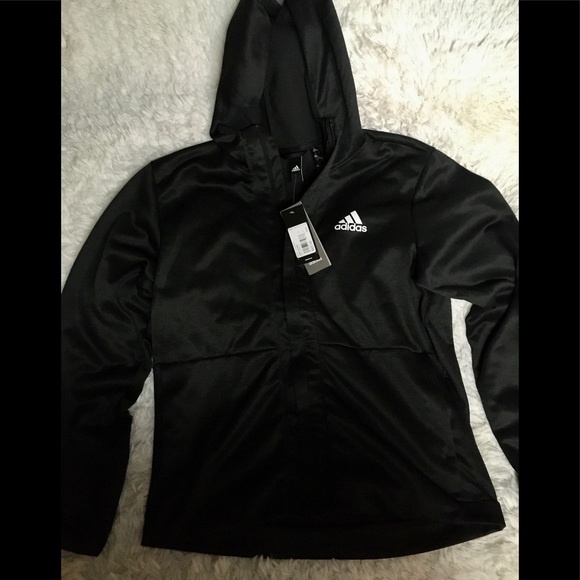 adidas black zip hoodie